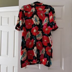 Zara printed mini dress with short sleeves